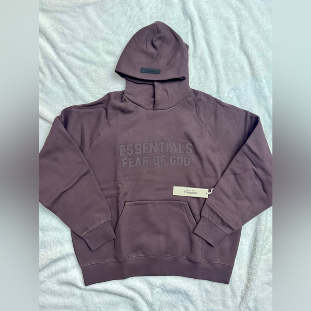 Fear of God Essentials Dark Purple Plum Hoodie